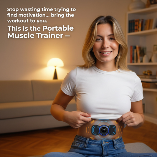 Portable Muscle Trainer, Intelligent Wireless Fitness Apparatus For Men Woman Abdomen/Arm/Leg Home Office Exercise Ab Workouts