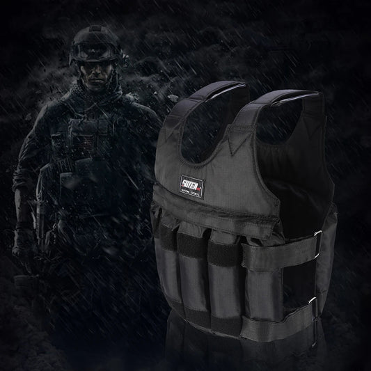 New 1-20kg Women Men Fitness Sports Weighted Vest Adjustable Workout Exercise Training Weight Bearing Jacket Clothes Black