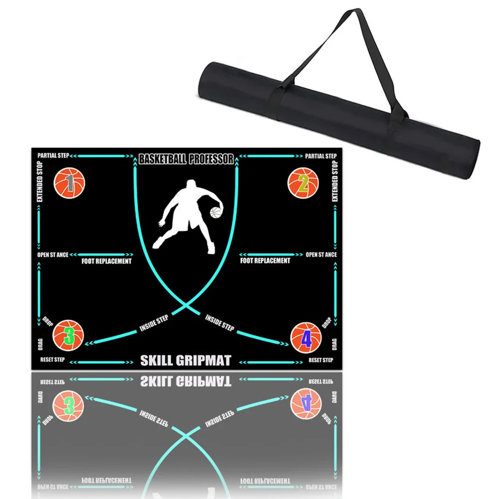 Basketball Practice Equipment Non-Slip Basketball Footstep Mat Basketball Training Mat for Youth and Adult Ball Control Training