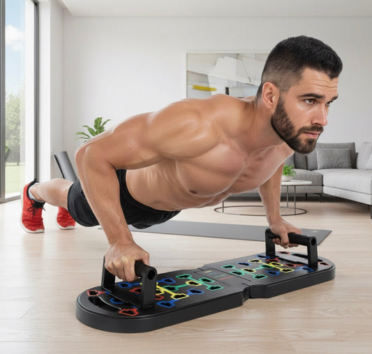 Portable Multifunctional Push-up Board Set With Handles Foldable Fitness Equipment For Chest Abdomen Arms And Back Training