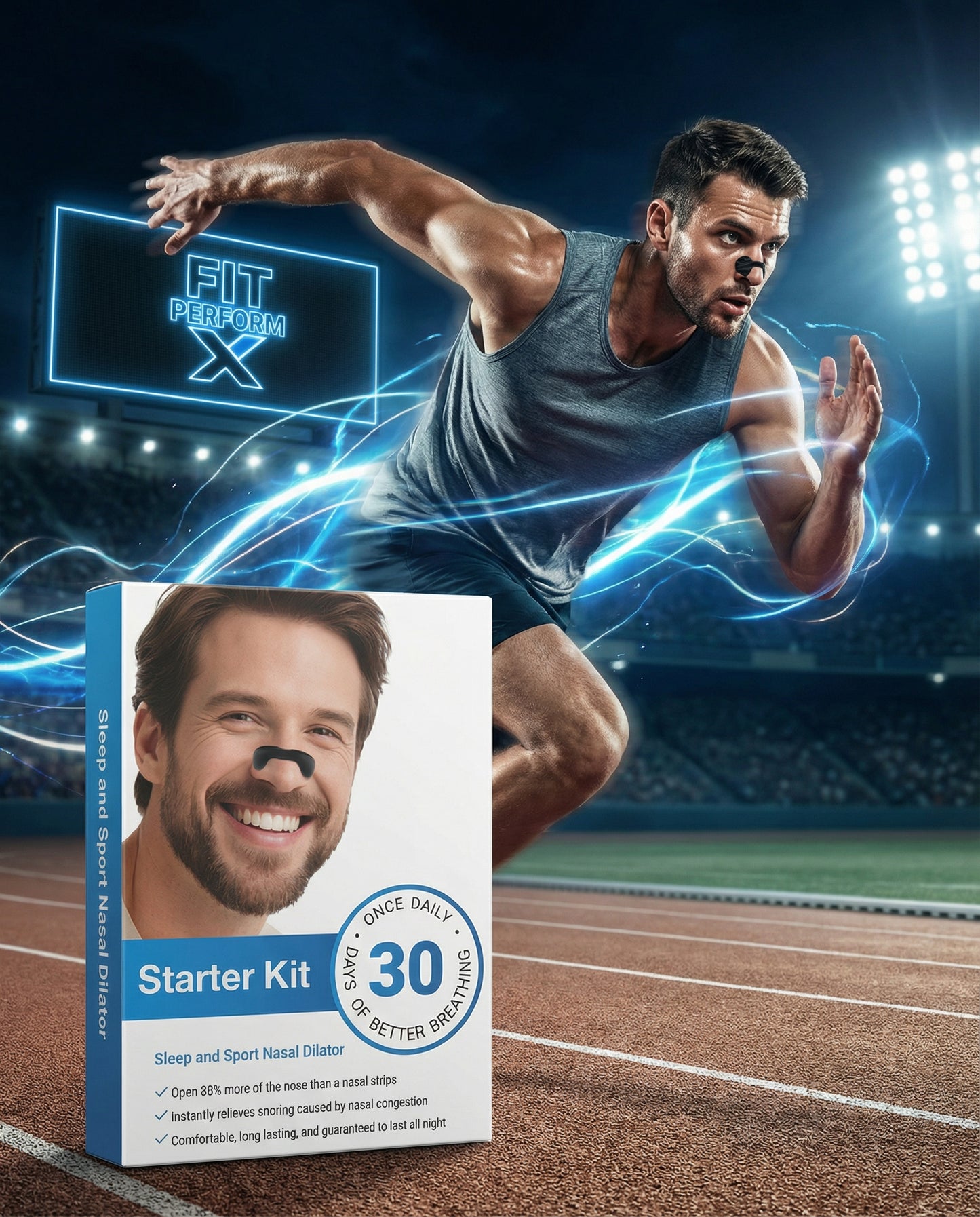 Nasal Breathing Dilator Velcro Nose Strips Increase Air Intake Sports Kit Nose Breathe Refill Reduce Snoring Boost Oxygen