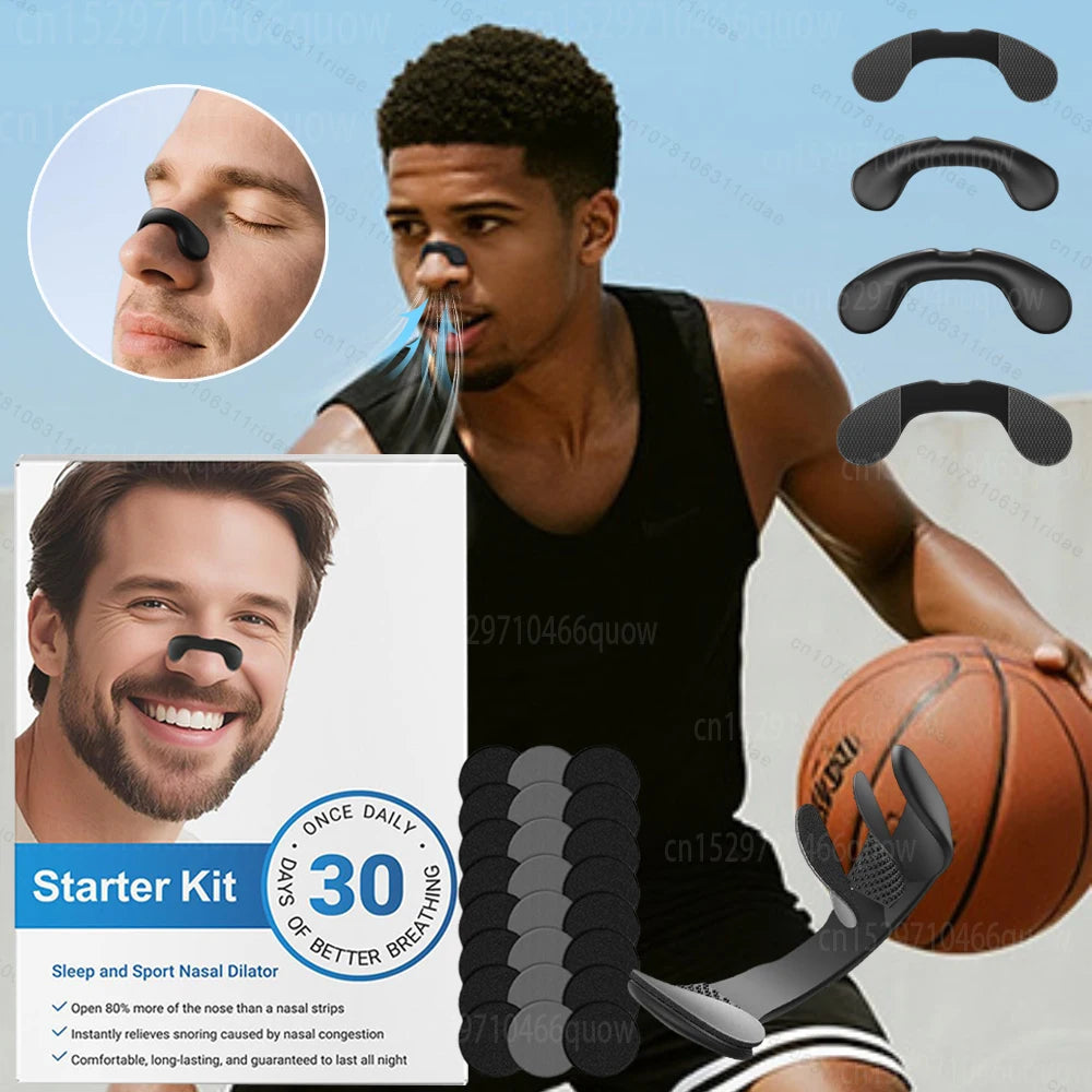 Nasal Breathing Dilator Velcro Nose Strips Increase Air Intake Sports Kit Nose Breathe Refill Reduce Snoring Boost Oxygen