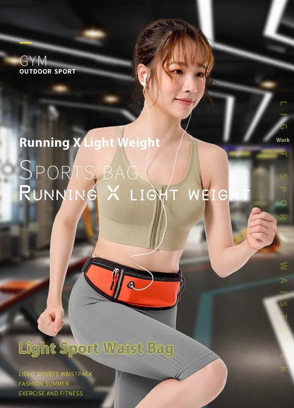 Fitness outdoor sports waist bag, running mobile waist bag, men's and women's outdoor equipment, invisible waterproof mini waist