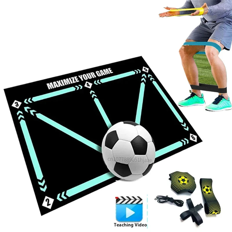 90cm Football Training Mat Durable Non Slip Foldable Kids Adults Dribble Training Mat Football Training Indoor Ourdoor Equipment - FitPerformX