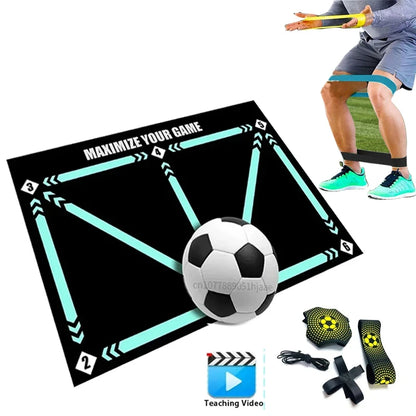 90cm Football Training Mat Durable Non Slip Foldable Kids Adults Dribble Training Mat Football Training Indoor Ourdoor Equipment - FitPerformX