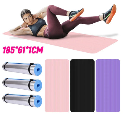 Yoga Mat Non Slip Exercise Mat Thick Solid Color Fitness Mat Yoga Workout Mat Multi-Function for Home Gym - FitPerformX