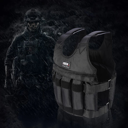 New 1-20kg Women Men Fitness Sports Weighted Vest Adjustable Workout Exercise Training Weight Bearing Jacket Clothes Black - FitPerformX