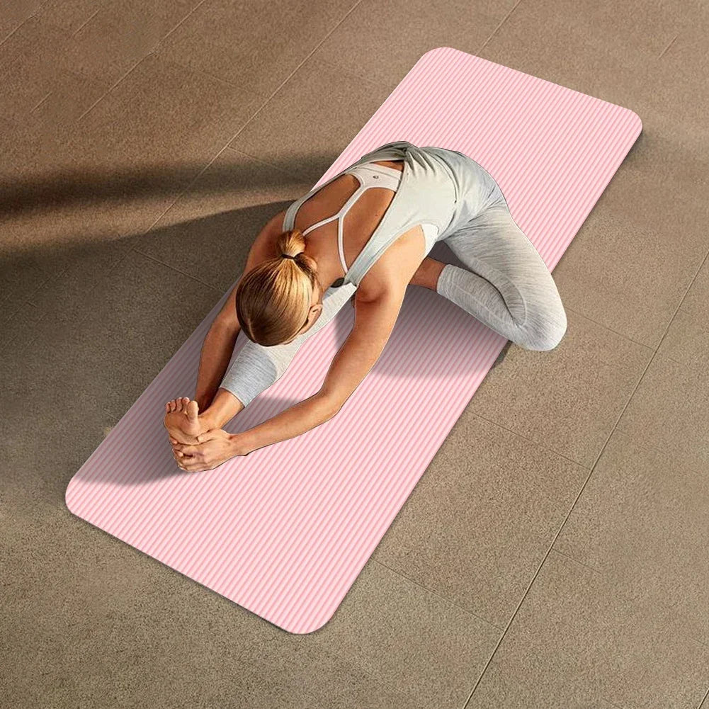 Yoga Mat Non Slip Exercise Mat Thick Solid Color Fitness Mat Yoga Workout Mat Multi-Function for Home Gym - FitPerformX