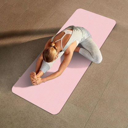 Yoga Mat Non Slip Exercise Mat Thick Solid Color Fitness Mat Yoga Workout Mat Multi-Function for Home Gym - FitPerformX