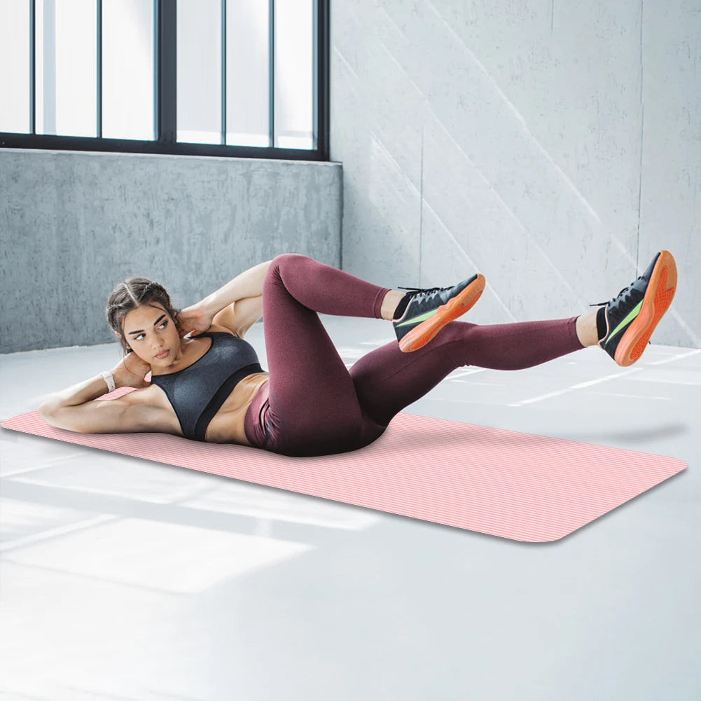 Yoga Mat Non Slip Exercise Mat Thick Solid Color Fitness Mat Yoga Workout Mat Multi-Function for Home Gym - FitPerformX