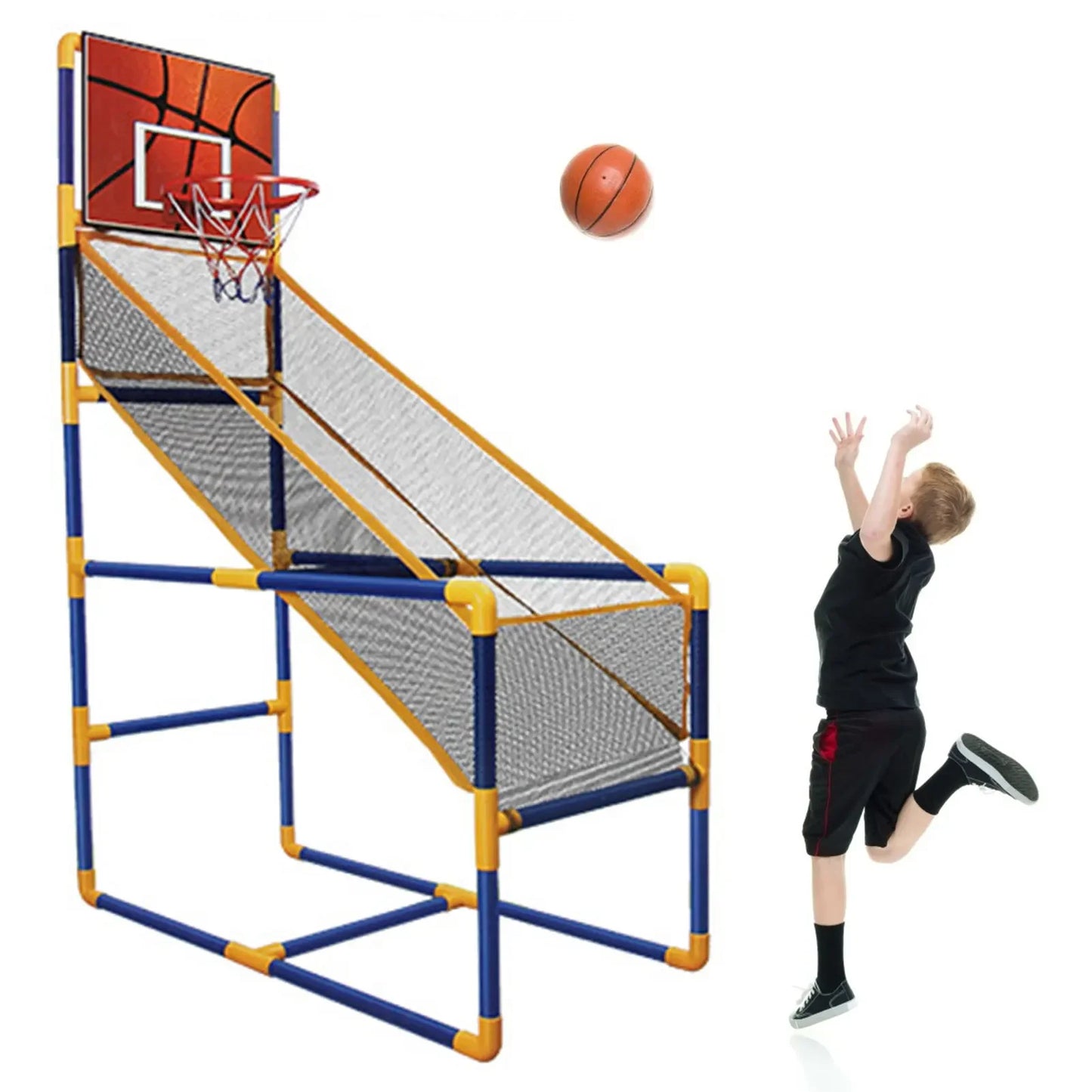 Basketball Stands for Room Height Adjustable Kids Basketball Goal Hoop Toy Set Basketball For Boys Training Practice Accessories