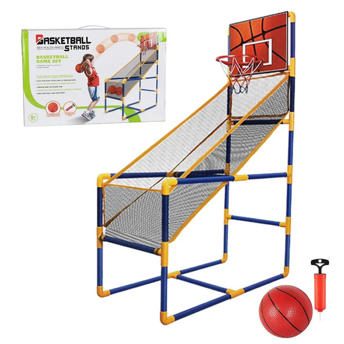 Basketball Stands for Room Height Adjustable Kids Basketball Goal Hoop Toy Set Basketball For Boys Training Practice Accessories