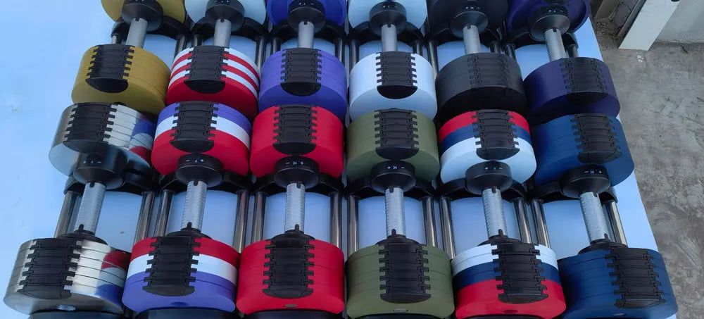 Adjustable Dumbbell Pair 2kg(5lb) or 4kg(9lb) Increase Max 45kg(100lb) Home Fitness OEM Dumbbells